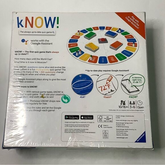 Know The Always Up To Date Quiz game by Ravensburger. Google Assistant Game - Picture 3 of 5